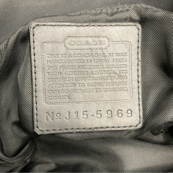 Coach Black Nylon Backpack Leather Trim Vintage main image 7
